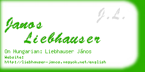 janos liebhauser business card
